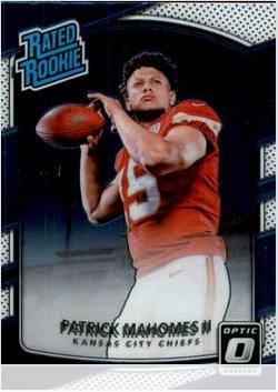 Patrick Mahomes II 2017 Panini Donruss Optic card