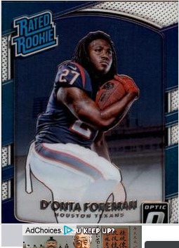 D'Onta Foreman 2017 Panini Donruss Optic card