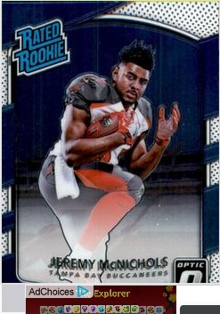 Jeremy McNichols 2017 Panini Donruss Optic card