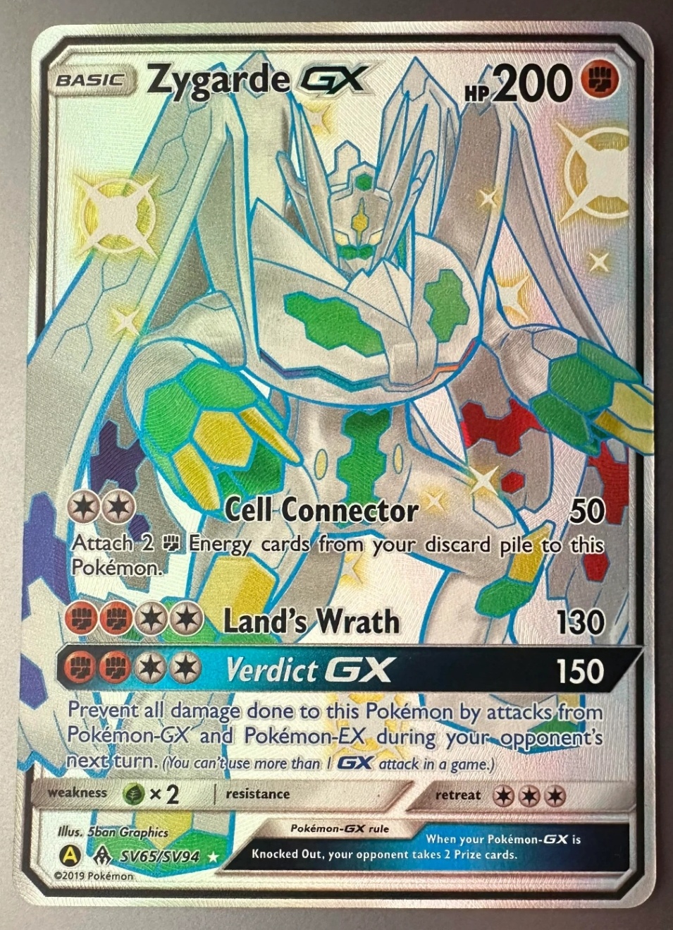 2019 Zygarde GX Full Art SV65/SV94 Ultra Rare