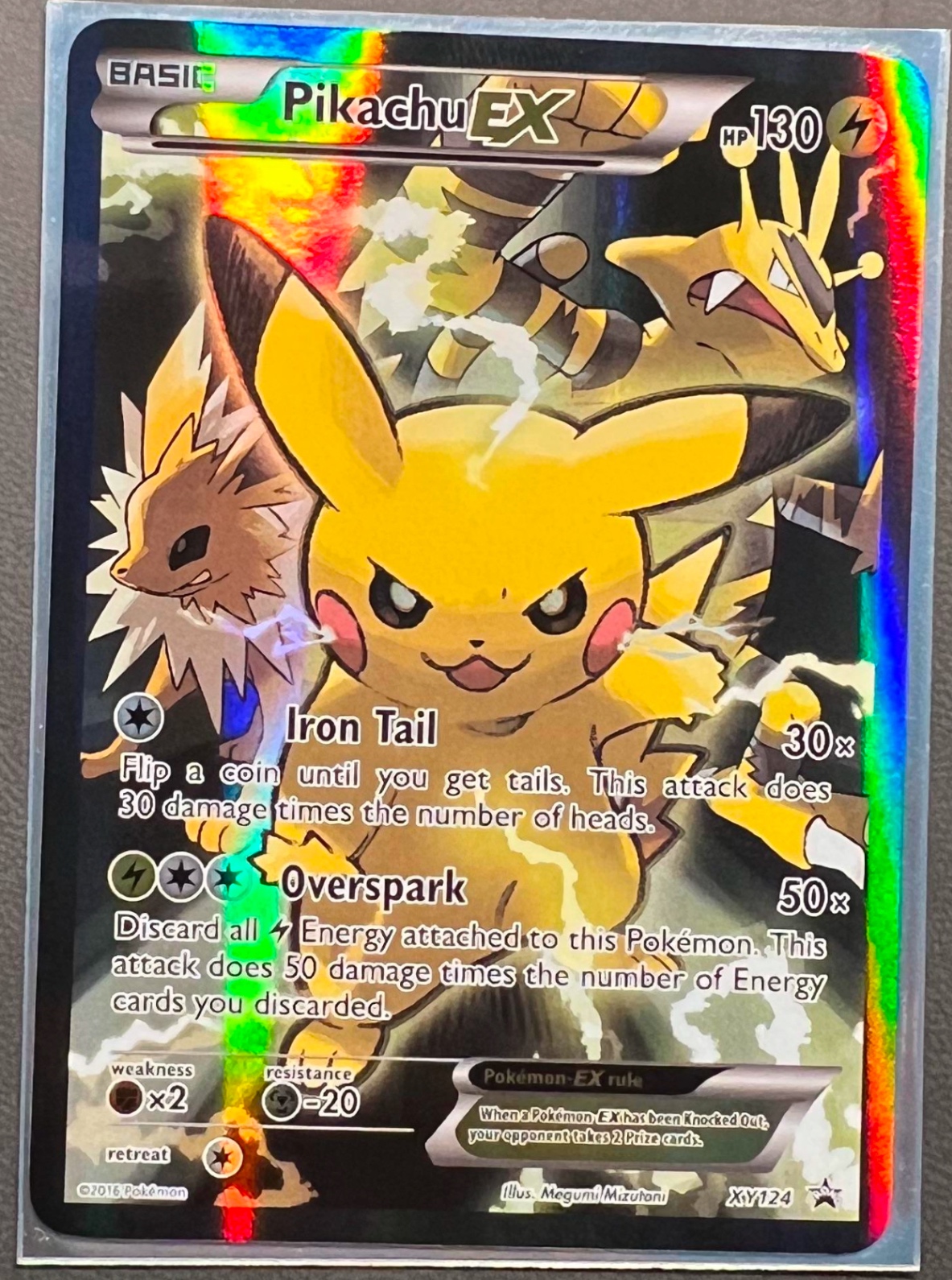 2016 Pikachu EX Black Star Promo XY124 Full Art