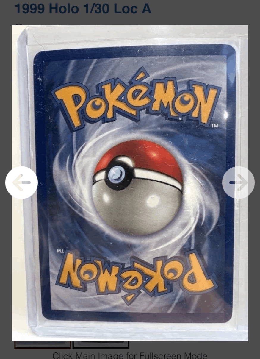 Back of 1999 Alakazam Reverse Holo 1/102 Rare