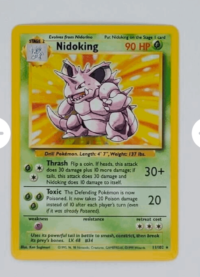 1999 Nidoking Holo 11/102